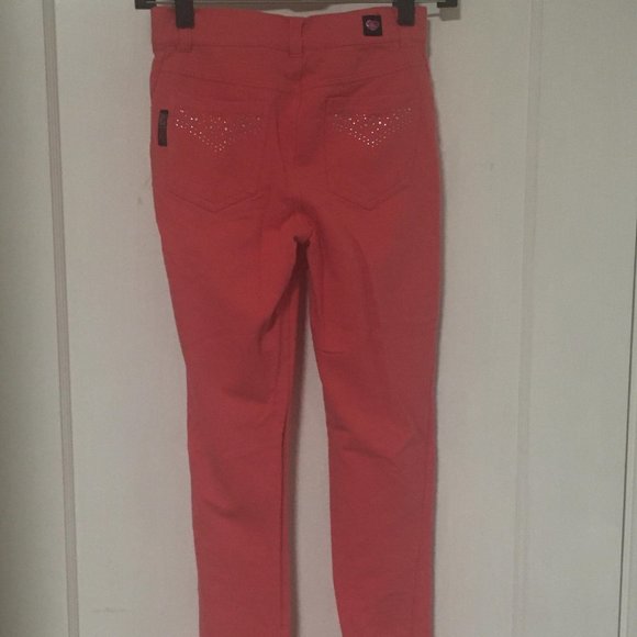 Coral Pink Jeggings - Picture 2 of 3